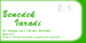 benedek varadi business card
