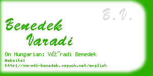 benedek varadi business card